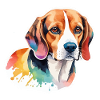 Beagle Wasserfarben