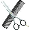 Hairdressing scissors with comb