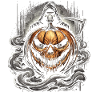 Halloween Pumpkin and Death
