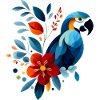 Floral parrot