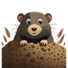 Mole with molehill