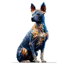 Polygon Art Peruvian Hairless Dog