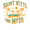 Saint-Kitts-et-Nevis Souvenir Île Paradise Rétro