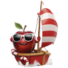 Obst Apfel Bootfahren Geschenk