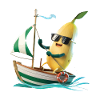 Obst Banane Bootfahren Geschenk