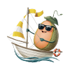Obstmelone Bootfahren Geschenk