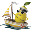 Obst Zitrone Bootfahren Geschenk