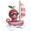 Frucht Litschi Bootfahren Geschenk
