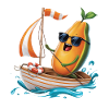 Frucht Papaya Bootfahren Geschenk