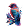 Radiant Parrot - Tropical Elegance
