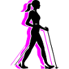 Nordic Walking Woman Icon