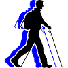 Nordic Walking Man Icon