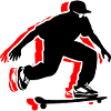 Skateboarding Man Symbol Skateboard