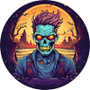 Gruseliges Halloween-party-kostüm Zombie