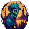 Gruseliges Halloween-partykostüm Zombie