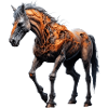 Gruseliges Halloween-partykostüm, Zombie-pferd