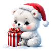 The Christmas polar bear