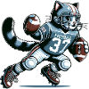 Cute American Football Player Cat