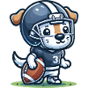 Cute American Football Player Dog
