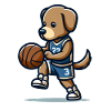 Cute Basketball Player Dog