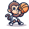 Cute Basketball Player Monkey