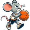 Cute Basketball Player Mouse