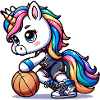 söt basketspelare enhörning