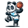 Cute Basketball Player Panda