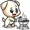 Cute BBQ Dog