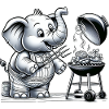 Cute BBQ Elephant