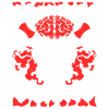 Baseball Schädel Baseball Brain