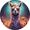 Gruseliges Halloween-party-kostüm, Zombie-lama