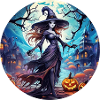 Gruseliges Halloween-partykostüm Hexe