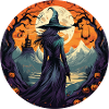 Gruseliges Halloween-partykostüm Hexe
