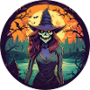 Gruseliges Halloween-partykostüm Hexe