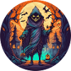 Gruseliges Halloween-partykostüm-skelett