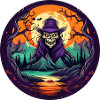 Gruseliges Halloween-partykostüm-skelett