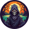 Gruseliges Halloween-partykostüm Sensenmann