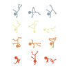 Breakdancer stick figures