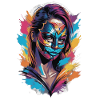 Colourfully veiled: The mask wearer