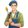 Artist with brush
