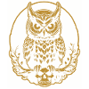Mystic Owl Sitting on a Skull