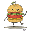 retro apfel sandwich burger
