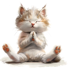 Cute Puppy Cat's Prayer