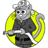 Retro Fire Brigade Cat