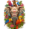 Illustration of African animals