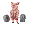 Schwein Gewichtheben Fitness-Studio