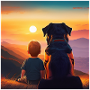 Boy with Rottweiler