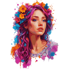 Mädchen mit Blumen 🌸