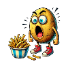 Funny french fries potato design